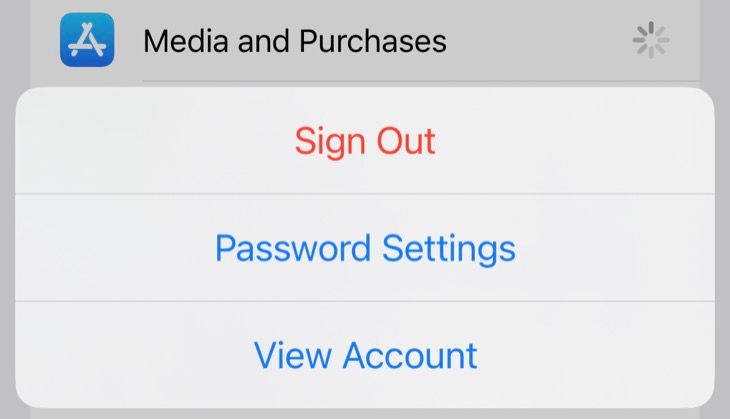 Экран с выходом из App Store на iPhone