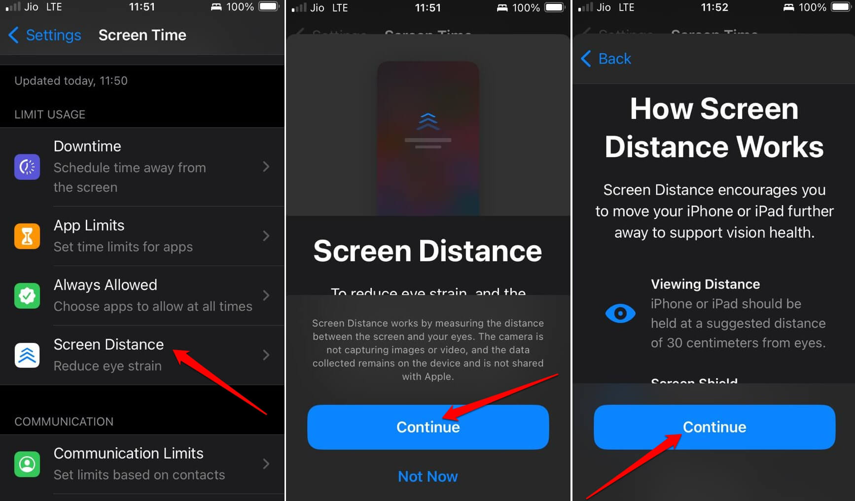 Инструкции установки дистанции экрана iOS 17