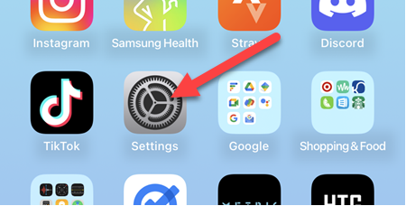 Откройте приложение «Настройки».