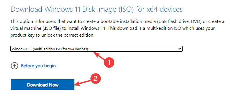 Кнопка скачивания Media Creation Tool