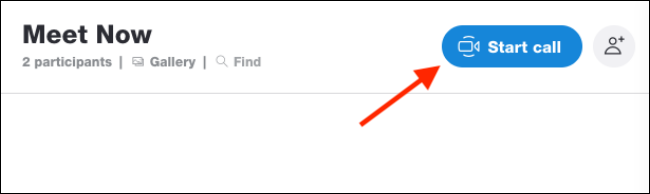 Нажмите Начать звонок на встрече