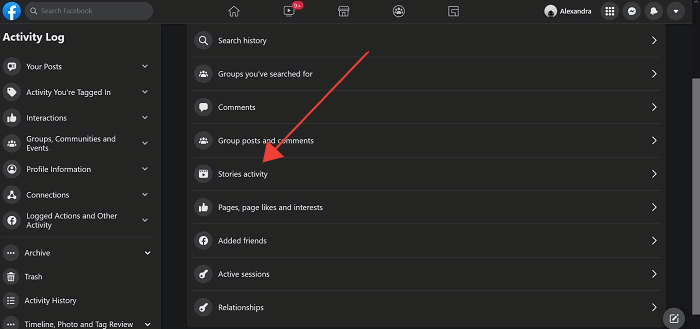 Delete Facebook Comments Desktop Stories Activity