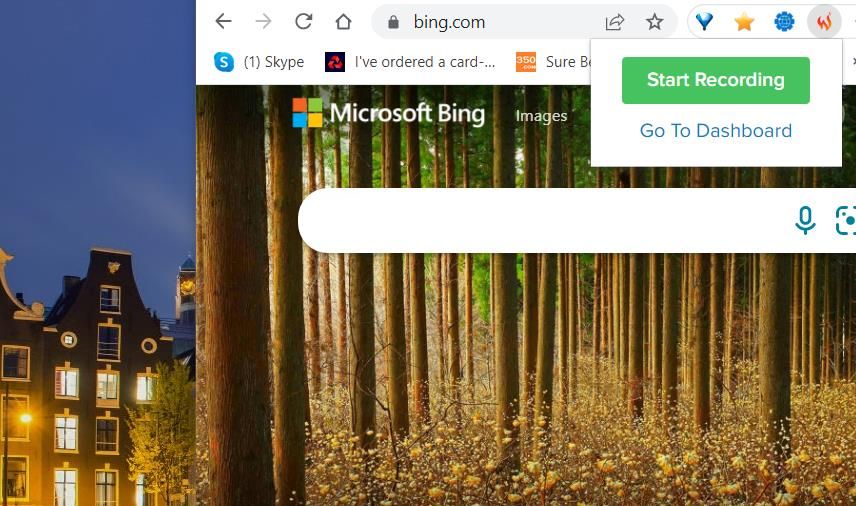 Кнопка Start Recording в Wildfire