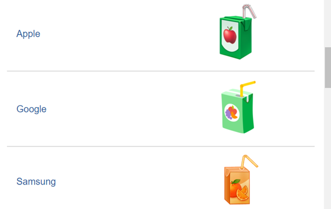 Сравнение эмодзи у разных производителей: Apple, Google, Samsung и др.