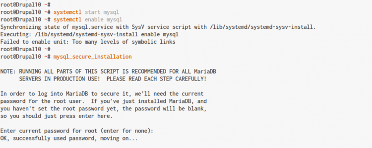Настройка пароля root для MySQL/MariaDB