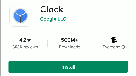 Приложение Google Clock в Play Store