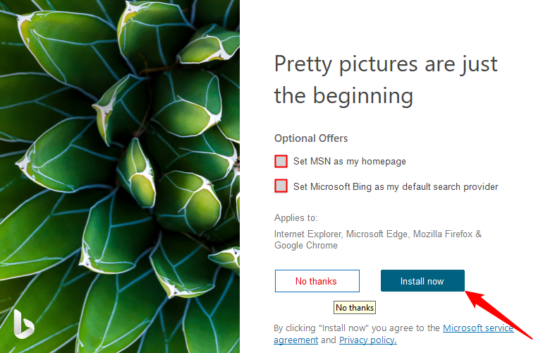Установщик Bing Wallpaper.