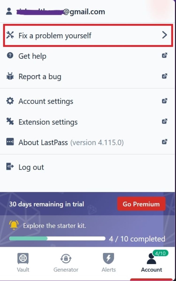 Скриншот экспорта паролей в LastPass