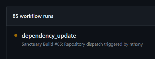 Результат: ответ 204 и запуск workflow в Actions