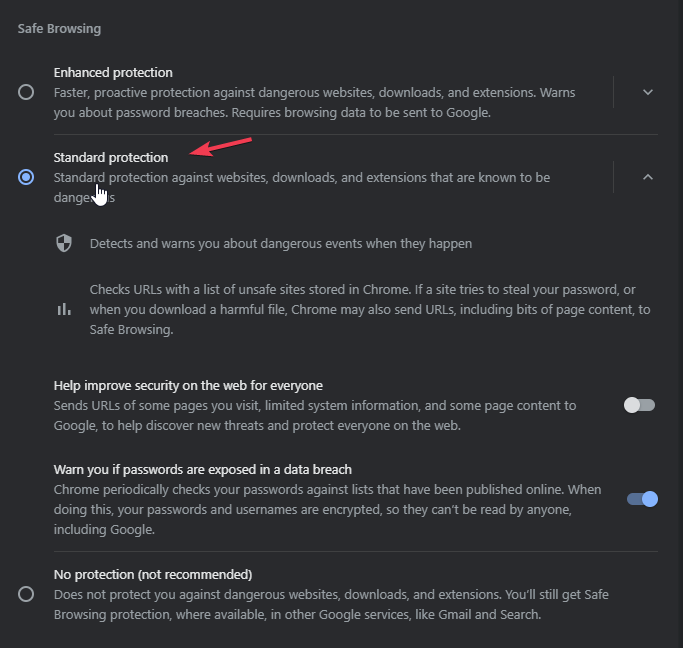 chrome_Enhanced protection