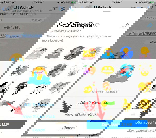 Просмотр и добавление набора стикеров по полученному стикеру