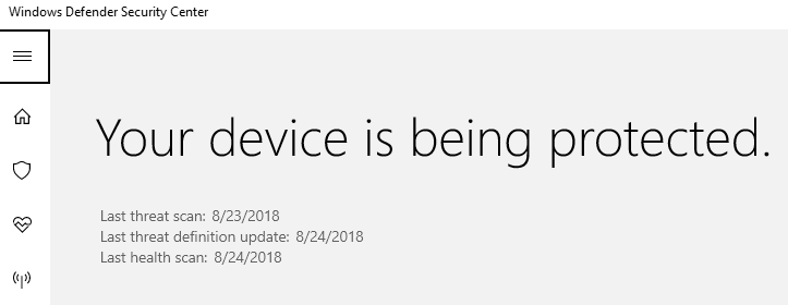 Журнал изменений обновлений Windows Defender