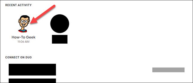 Выбор контакта в веб‑интерфейсе