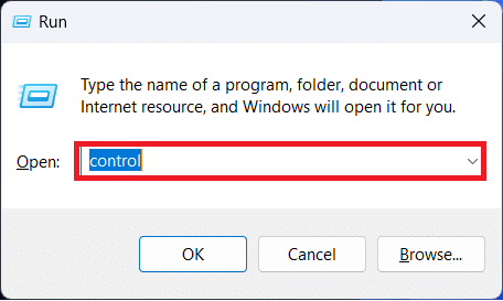 Executar comando Control para abrir Painel de Controle