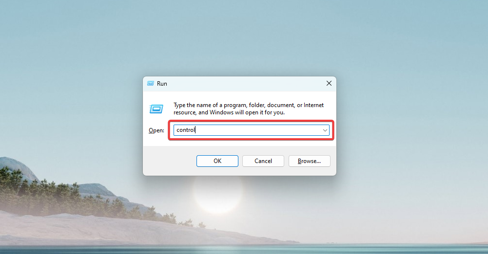 Окно Панели управления — доступ к параметрам внешнего вида и персонализации