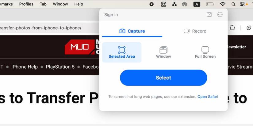 Приложение Awesome Screenshot на Mac