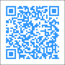 QR‑код синего цвета на белом фоне
