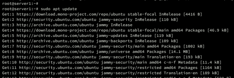 Обновление списков пакетов APT