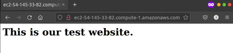 Скриншот тестовой страницы веб-сервера