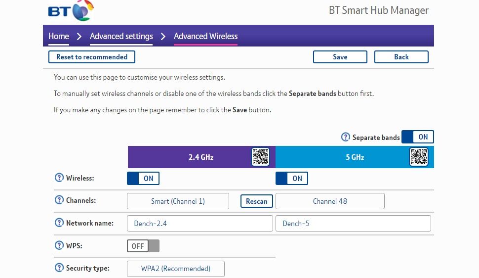 экран изменения имени сети SSID в настройках маршрутизатора