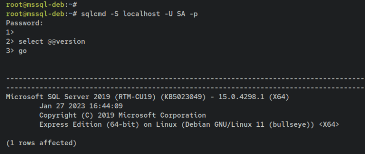 Подключение к SQL Server