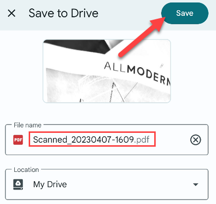Название файла и сохранение в Google Drive