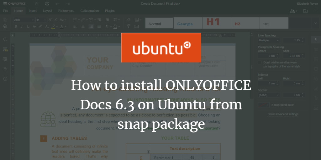 Установка ONLYOFFICE Docs на Ubuntu через snap