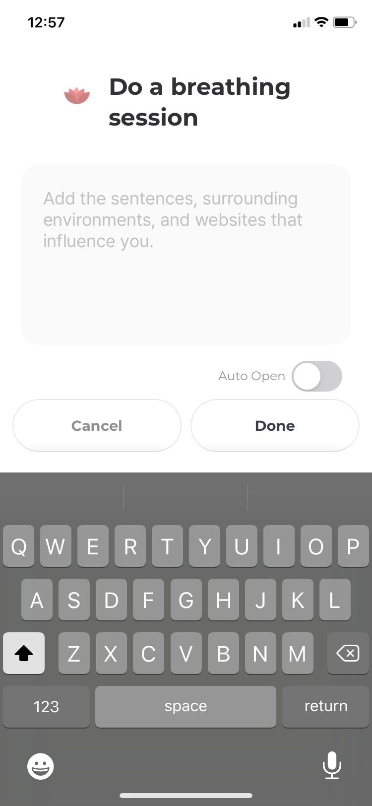 Routinery app context