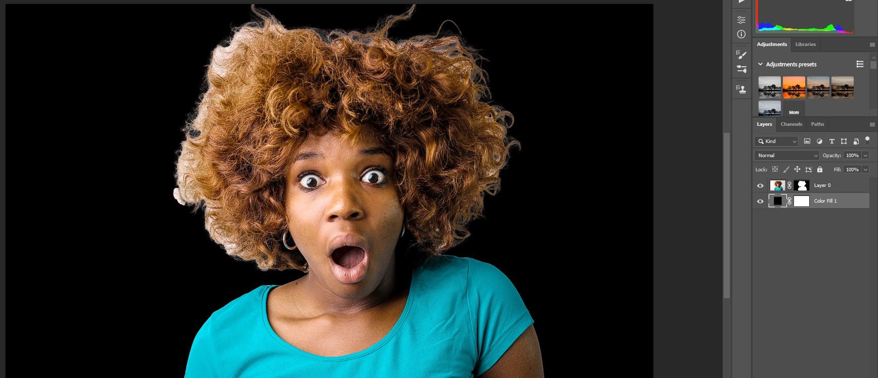 Пример с волосами