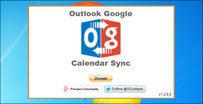 Заставка Outlook Google Calendar Sync