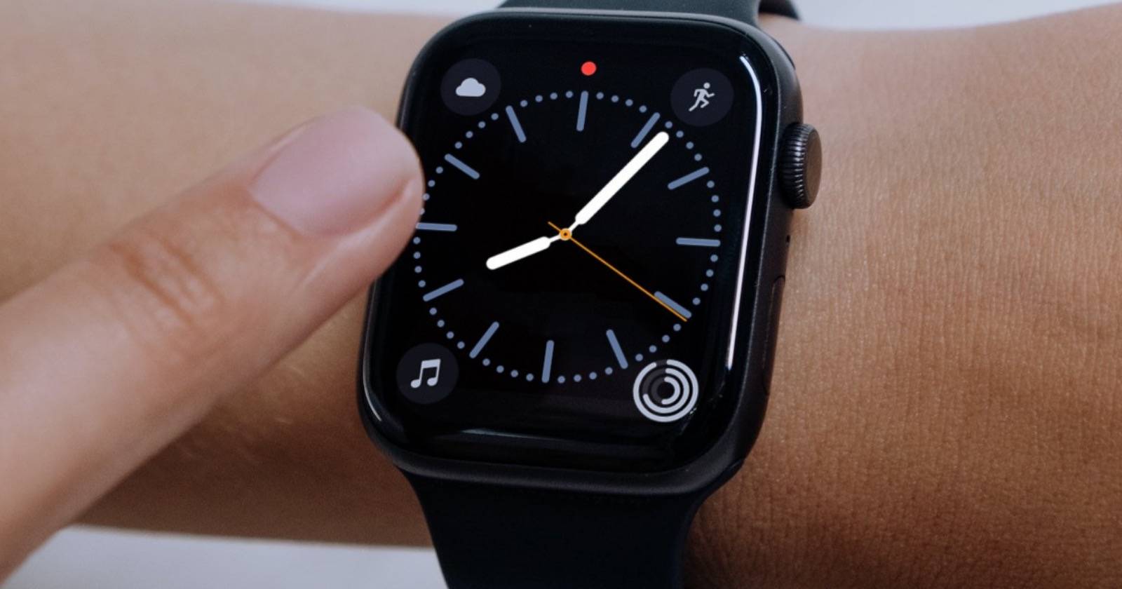Как убрать красную точку на Apple Watch