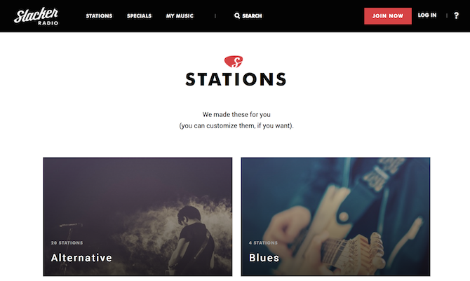 Slacker Radio: каналы по жанрам и персонализация