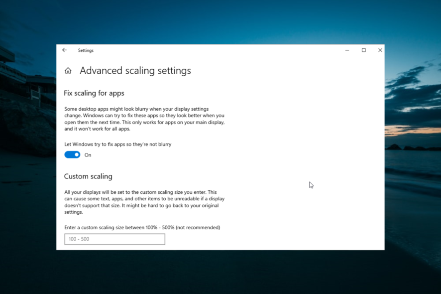 Исправить размытые шрифты в Windows 10 и 11