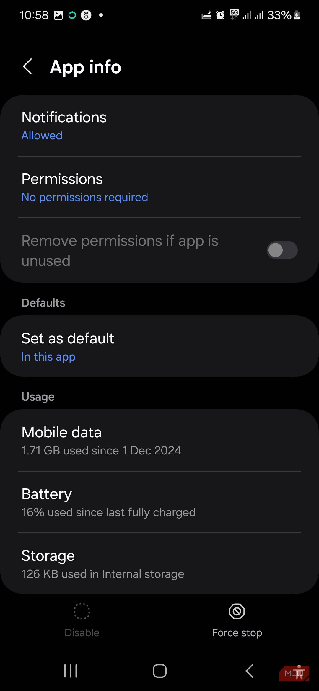 Опция Хранилище для USBSettings