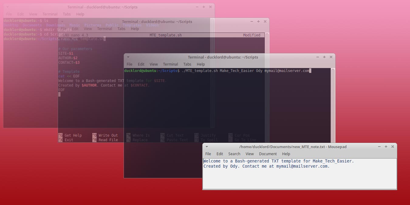Bash: шаблоны TXT — быстрый старт