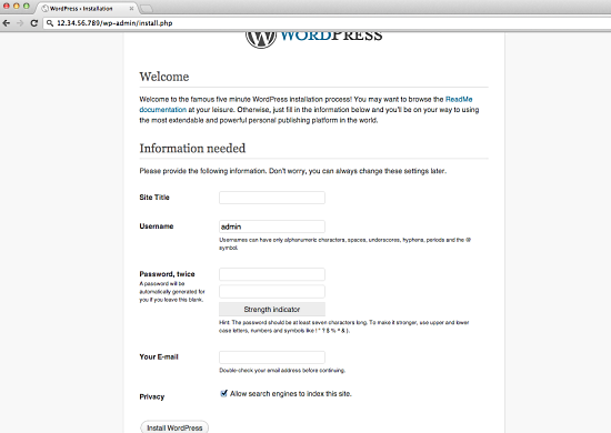Установка WordPress на CentOS