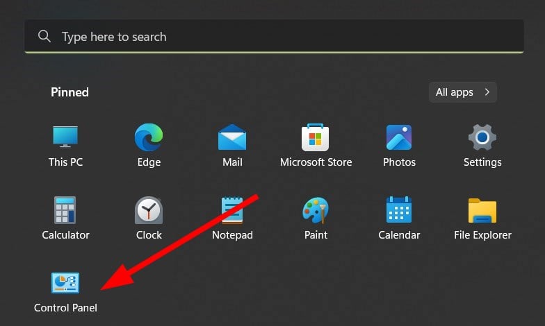 Панель управления в Windows
