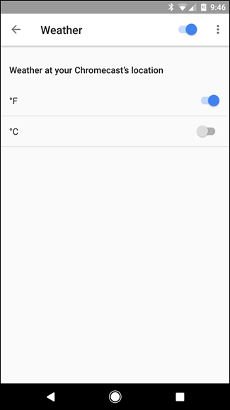 Скриншот: пример вывода прогноза погоды и часов на экране Backdrop