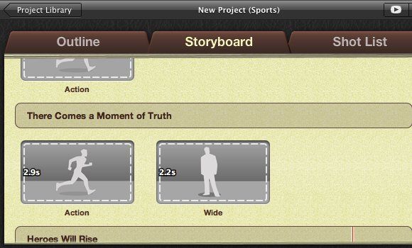 Раскадровка шаблона трейлера