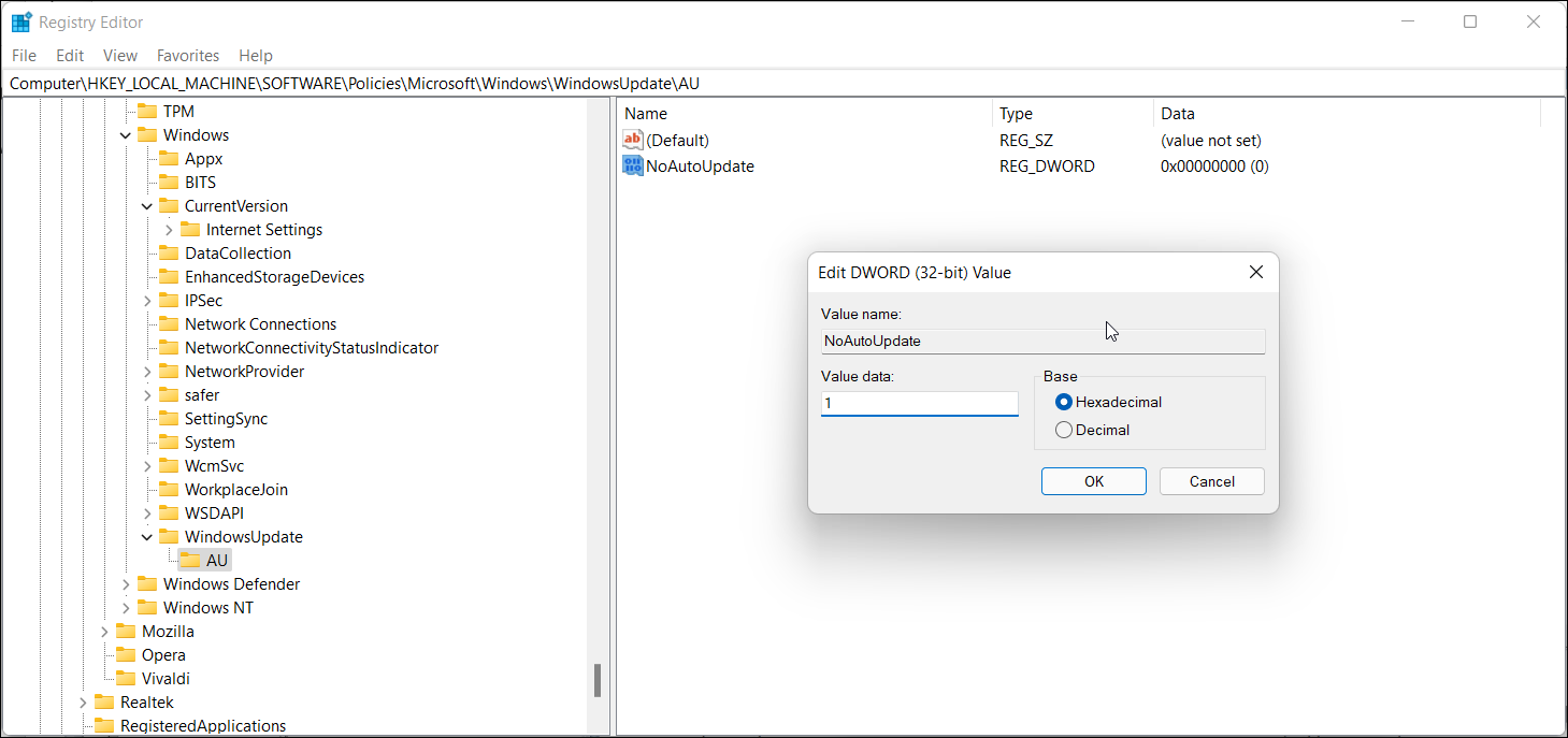 редактор реестра Windows 11