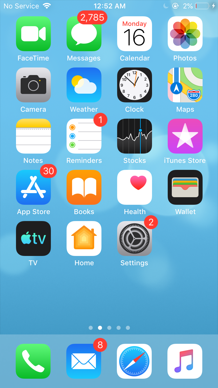 Открытие приложения «Камера» на iPhone