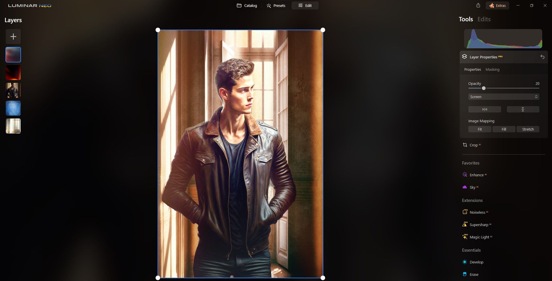 Работа со слоями: текстуры, новые фоны и световые эффекты