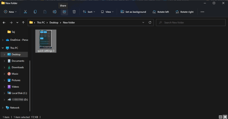 Файл для отправки в Проводнике