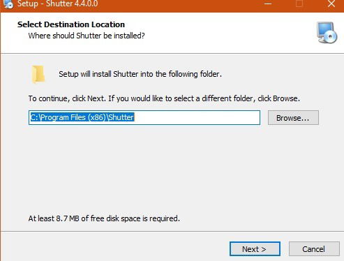 Установка Shutter — мастер установки