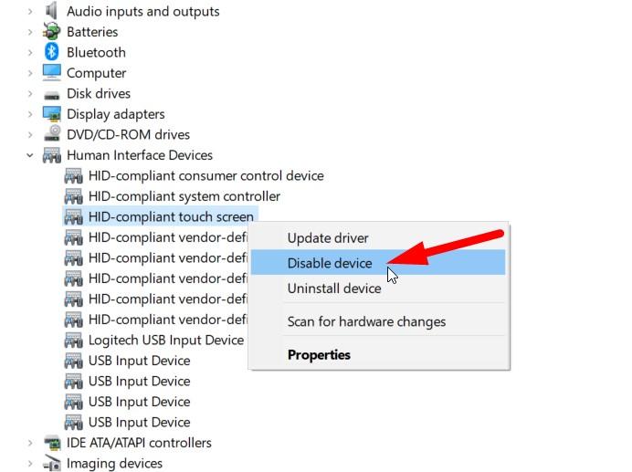 Подтверждение отключения сенсорного экрана в Windows 11