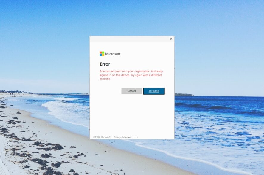 Устранение конфликта учётных записей Microsoft 365
