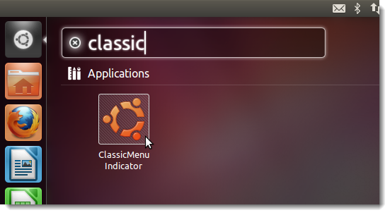 Поиск и запуск ClassicMenu Indicator через Dash