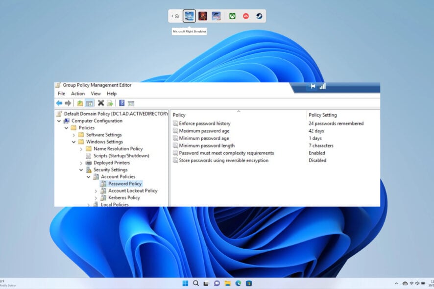 Политика паролей домена Active Directory