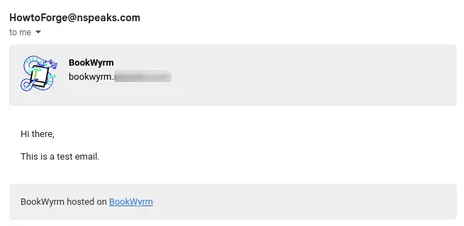 Тестовое письмо BookWyrm