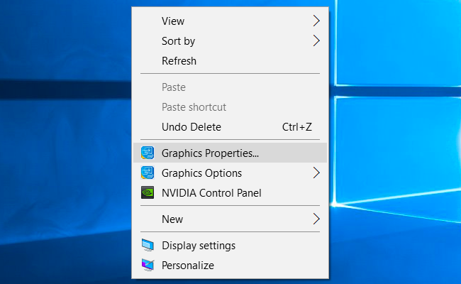 Панель управления Intel HD Graphics